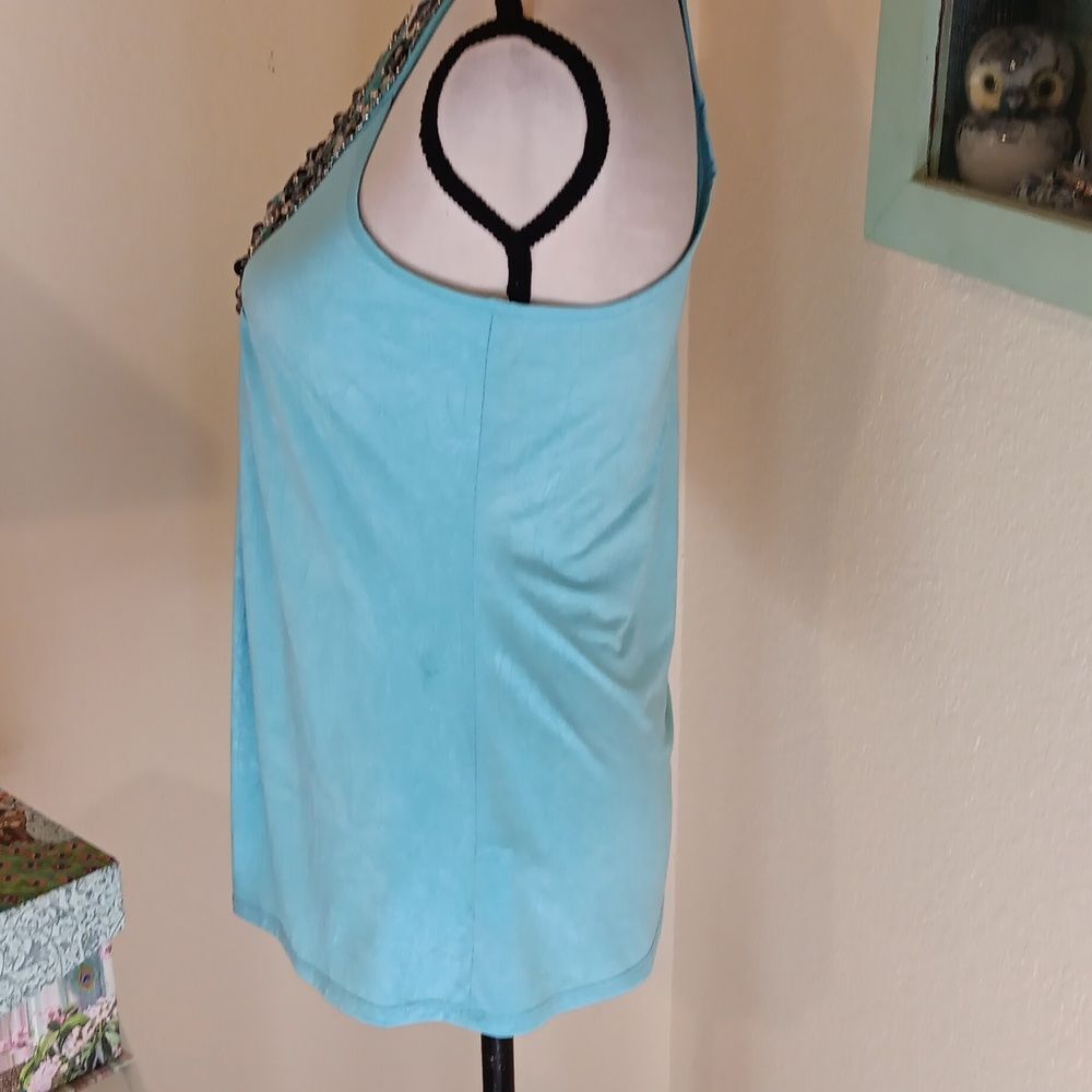 Bwear Blue Embellished Sleeveless Tank Top - Picture 4 of 12